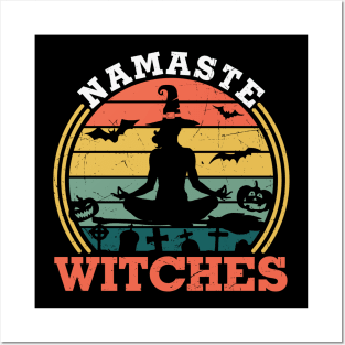 Namaste Witches Funny Yoga Lover Halloween Gift Posters and Art